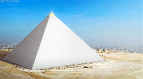 [b history] what the great pyramid of giza would ve looked like when first built it was