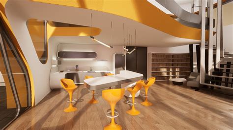 Futuristic Loft In Architectural Visualization Ue Marketplace
