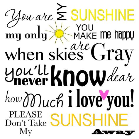 Maybe you would like to learn more about one of these? You are my Sunshine Word Art Digital Art by Purple Moon