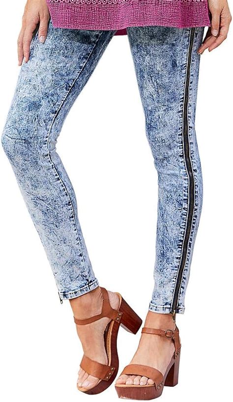 K Jordan Washed Side Zip Jeans At Amazon Womens Jeans Store