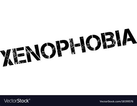 Xenophobia Rubber Stamp Royalty Free Vector Image