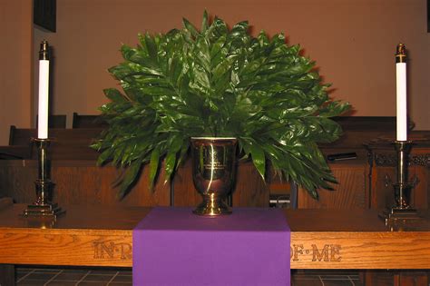 Palm Sunday Altar Decoration Instead Of Flowers Our Altar Flickr