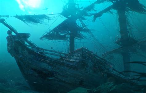 Wallpaper Ship Shipwreck Underwater Sailing Images For Desktop