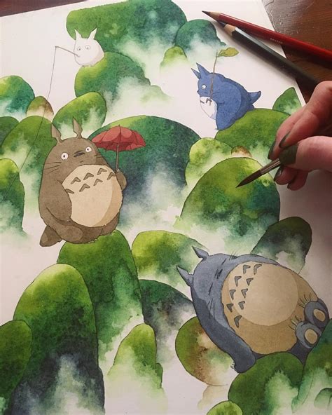 My Watercolor Totoro Tribute Rpics