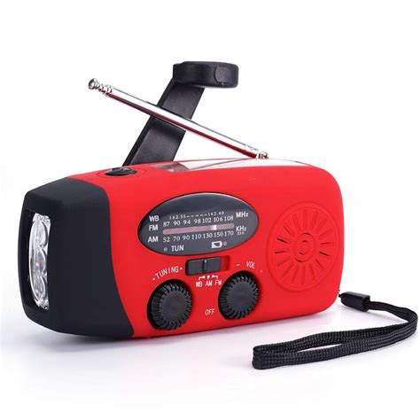 Portable Emergency Weather Radio Hand Crank Self Powered Amfmnoaa