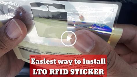 Rfid Sticker From Lto How To Install Easily Youtube