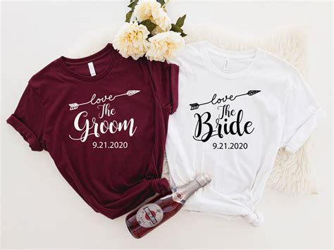 Bride And Groom Shirts Honeymoon Shirts Newlywed Shirts Etsy