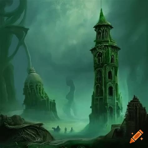 The Lost City Of Rlyeh Cthulhu Mythos Lovecraftian Horror Eldritch