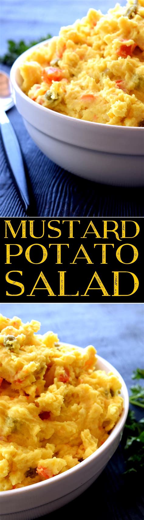 The colors in this delicious potato salad make me happy. Mustard Potato Salad | Healthy salad recipes, Potato side ...