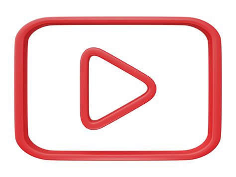 3d Youtube Logo Icon Isolated On Transparent Background 22498440 Png