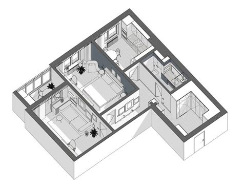 3d Perspective Plan Interior Design Ideas