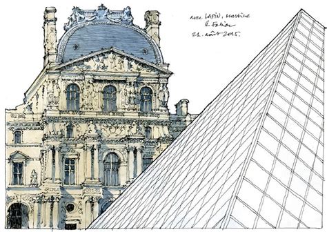 Louvre Architecture Sketchbook Landscape Architecture Park