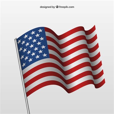Waving American Flag Design