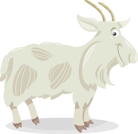 Premium Vector Goat Farm Animal Cartoon Illustration