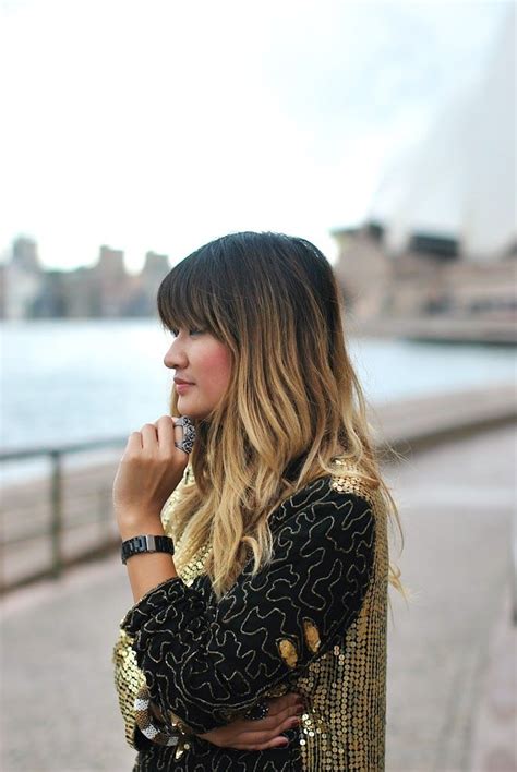 The actual process for going blonde differs based on many factors: Balayage Dip Dyed Hair Bangs Fringe Brown Blonde | Dip dye ...