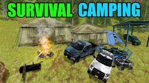 Farming Simulator 2017 Camping Survival New Map Lake Front Youtube