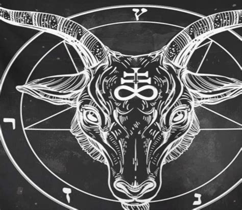 Goat Face Drawing Baphomet Goat Satanic Worship Poster Templar Mason