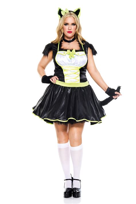 Adult Plus Size Furry Cats Meow Women Costume 4699 The Costume Land