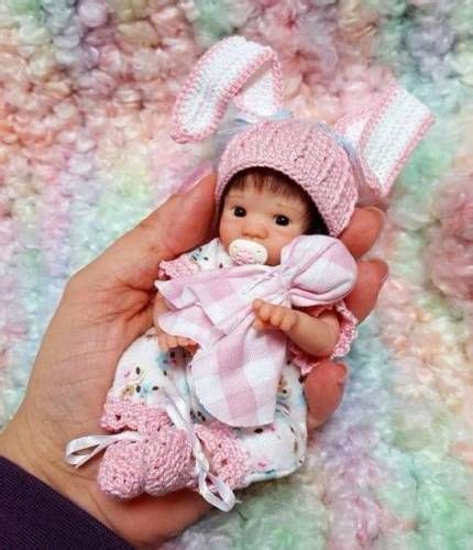 Ooak Baby Girl Miniature Clay Collectible Doll Newborn Sculpt Art Dawn