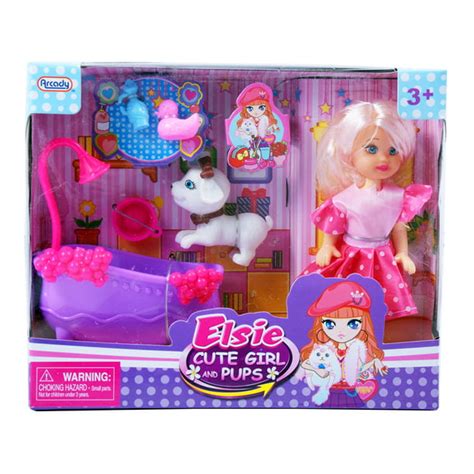 Toys For Girls Doll Play Set W Dog Grooming Tub Little Pet Shop Doll