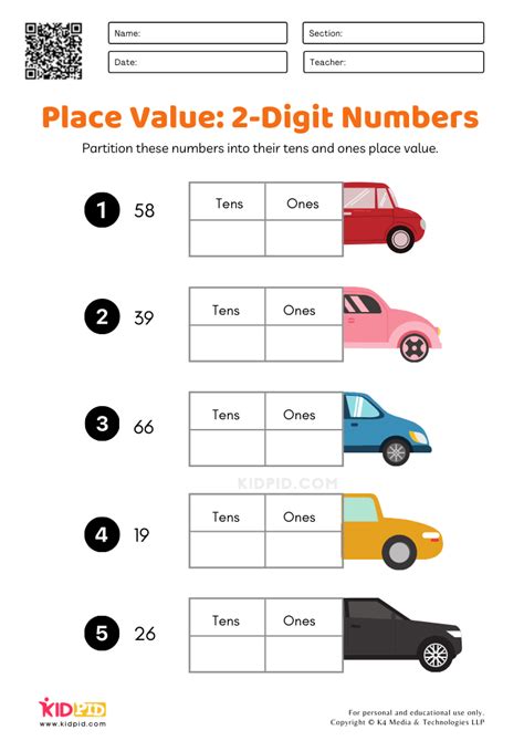 Place Value Digit Numbers Worksheets For Grade Kidpid