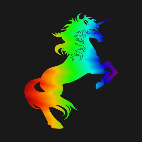 Rainbow Colored Rising Unicorn Unicorn T Shirt Teepublic