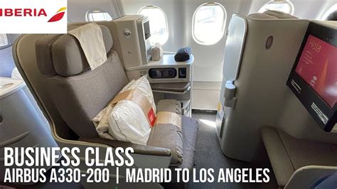 Iberia Business Class Airbus A330 200 Madrid To Los Angeles Youtube