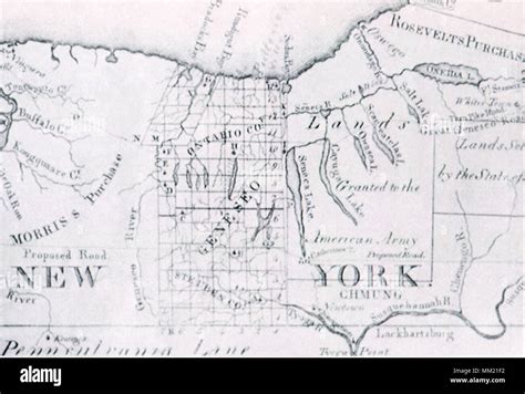 Map Of Western New York 1799 Stock Photo Alamy