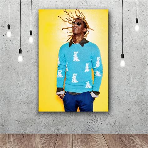 Young Thug Art Silk Fabric Room Painting Poster In Painting