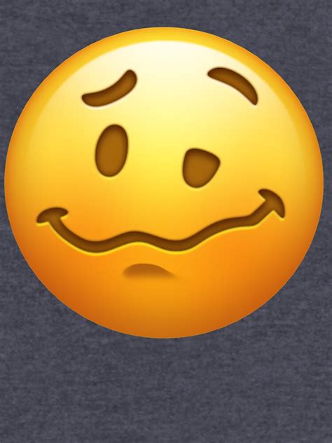Woozy Face Emoji Lightweight Hoodie By Stertube Redbubble