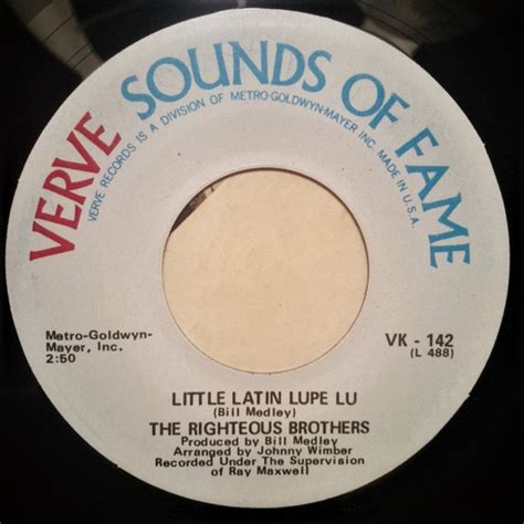 The Righteous Brothers Little Latin Lupe Lu You Re My Soul And Inspiration Vinyl Discogs