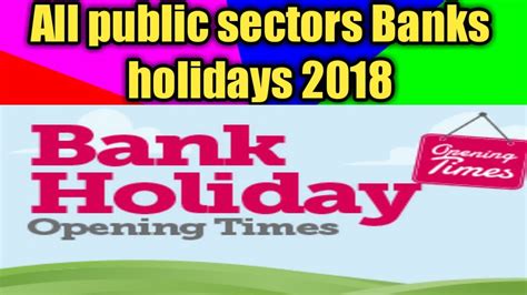 All Public As Well As Private Sectors Bank Holidays 2018 In Delhi Youtube