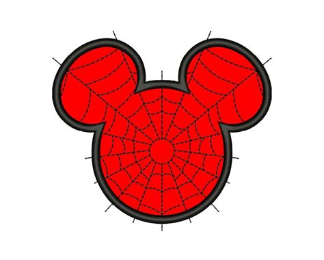 Mickey Spiderman Design Mickey Face Design Mickey Disney Applique