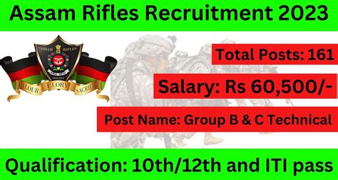 Assam Rifles Recruitment Notification Out Vacancies For Group