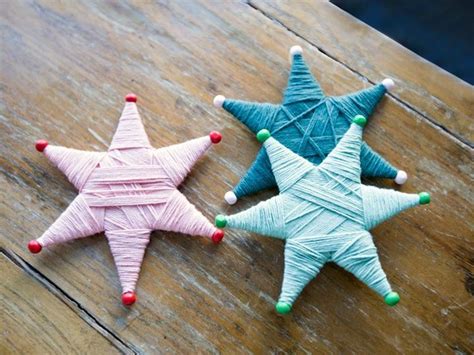 Diy Yarn Wrapped Star Ornaments Star Ornament Jesse Tree Ornaments