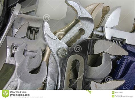 Various Wrenches Stock Image Image Of Wrenches Adjustable 108273965