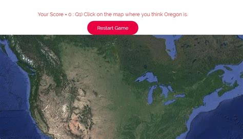 Find Usa States On Map Game