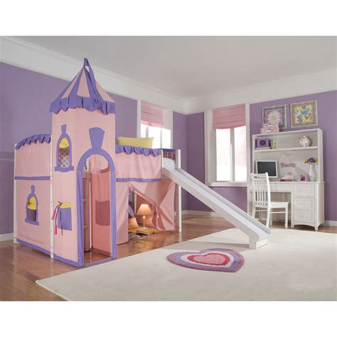 Little girls have princess from fairytales as their role models. NE Kids School House White Junior Loft with Slide and ...