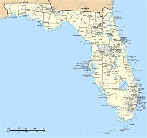 Florida State Map With Counties And Cities Map The Best Porn Website
