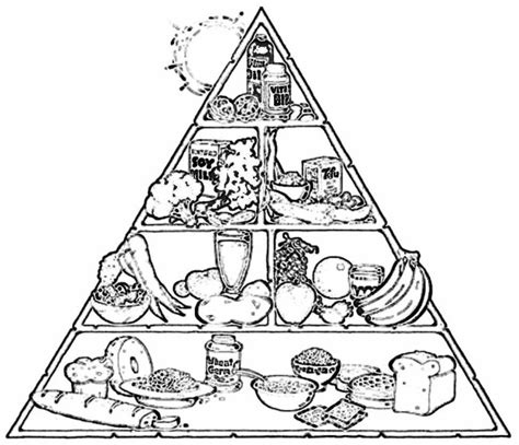 Food Pyramid Coloring Page Color On Pages Coloring Pages For Kids