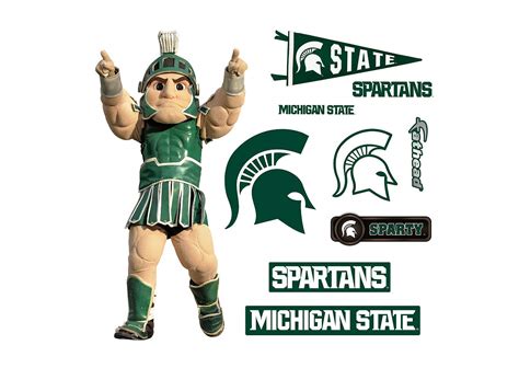 Michigan State Mascot Sparty Fathead Jr Wall Decal