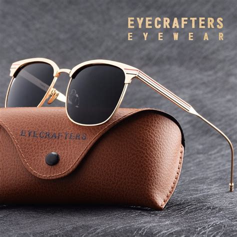 Eyecrafters Unisex Retro Brand Designer Sunglasses Polarized Lens Vintage Eyewear Accessories