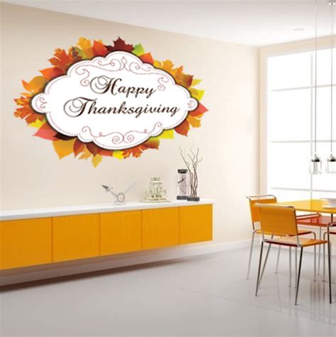 happy thanksgiving wall mural decal thanksgiving season stickers primedecals