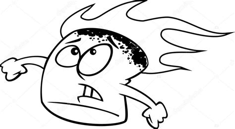 Select from premium marshmallow man images of the highest quality. Vector of a Cartoon Stressed Flaming Marshmallow ...