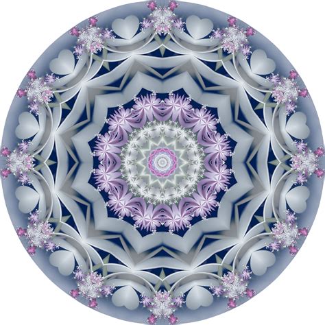 Purple Mandala Kaleidoscope Mandala Pattern Sacred Geometric Sacred