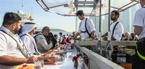 As the table slowly rotates you get views ranging from the sculpturally lit acropolis. dinner-in-the-sky-11 - What's On Dubai