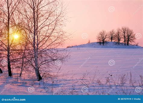 Beautiful Winter Sunrise Stock Image Image Of Beam Sunset 30707919