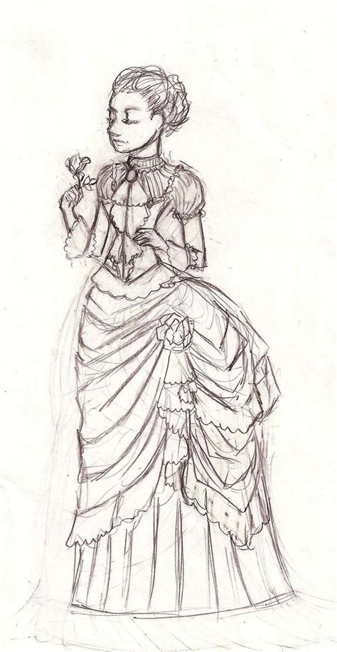 Victorian Style Dress Sketch By Itachifreak101 On Deviantart