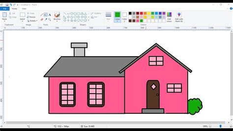 Microsoft Paint Drawings Of A House
