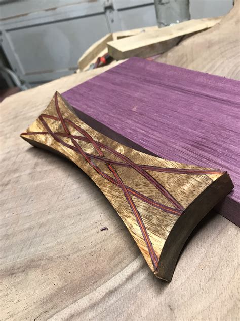 Mango Wood Bow Tie Joint With Celtic Inspired Inlay Mango Wood Inlay